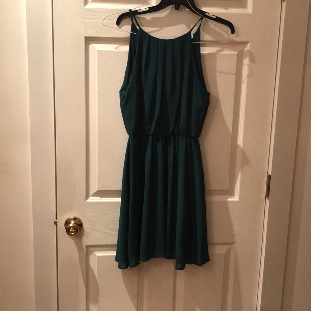 Green dress fit and flare